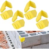 Weysat 8 Pcs Masonry Line Blocks for Brick and Concrete Walls, 4 Sets | Masonry Tools with Durable PVC Line Blocks for Stable Alignment on Concrete Blocks and Retaining Walls.