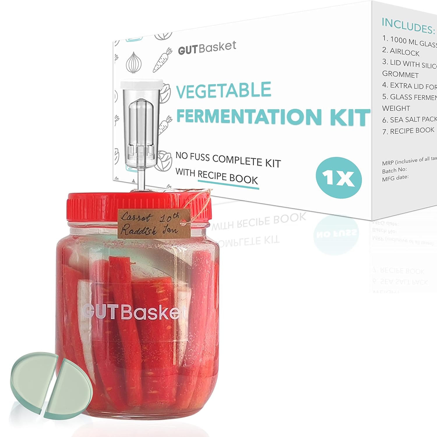 GUTBasket Fermented Vegetable Kit Complete Fermentation Kit with