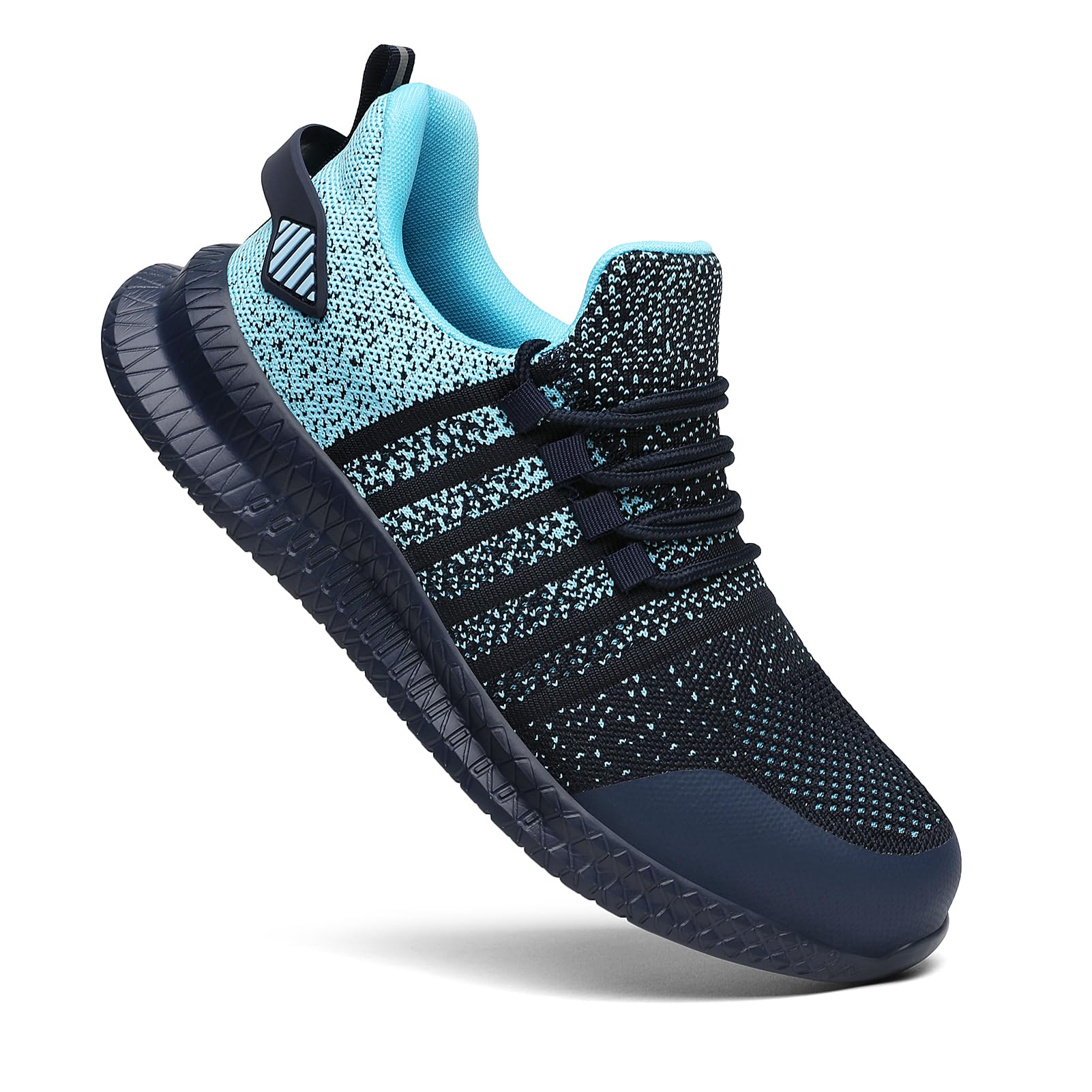 Photo 1 of Steel Toe Shoes for Men and Women Comfortable Lightweight Work Safety Shoes Puncture Proof Slip Resistant Indestructible Sneakers Construction Work Utility Blue M7.5