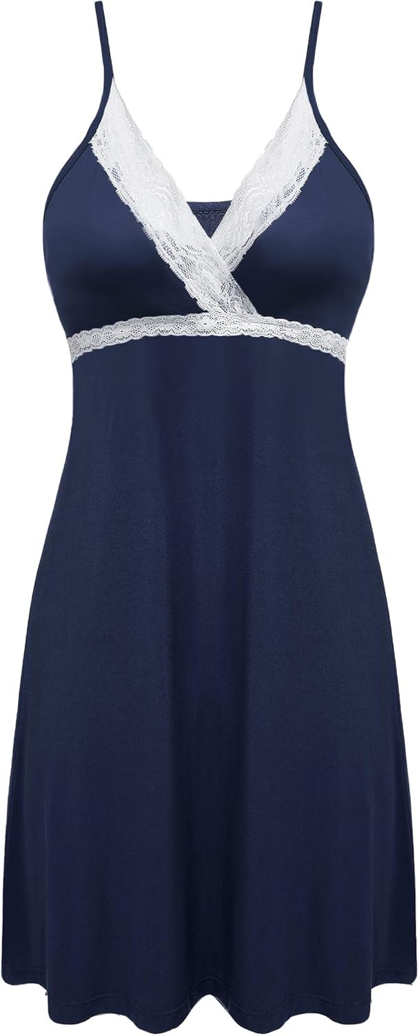 Hotouch Sleepwear Womens Chemise Nightgown Full Slips Lace Sling Dress Sexy Lingerie S-XXL at  Women’s Clothing store