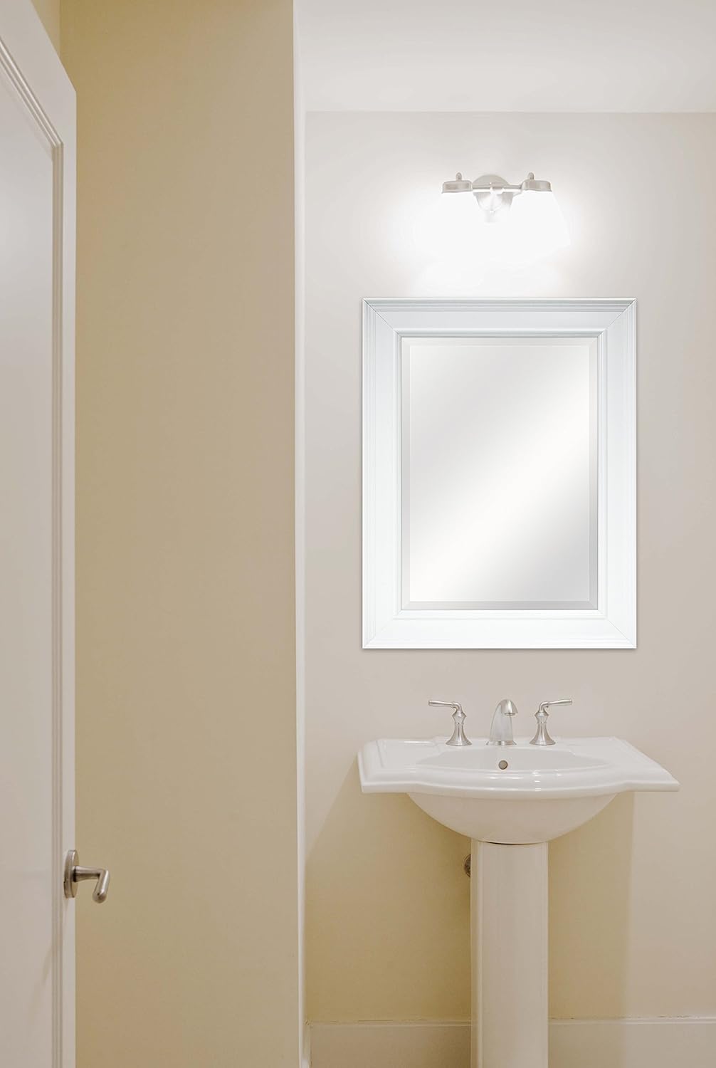 MCS Wall Mirror, White: Home & Kitchen