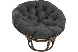 Blazing Needles Microsuede Papasan Cushion, 1 Count (Pack of 1), Steel Grey