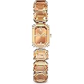 Swarovski Watch, Octagon Cut Crystal Bracelet Band, Brown, Champagne Gold-Tone Finish