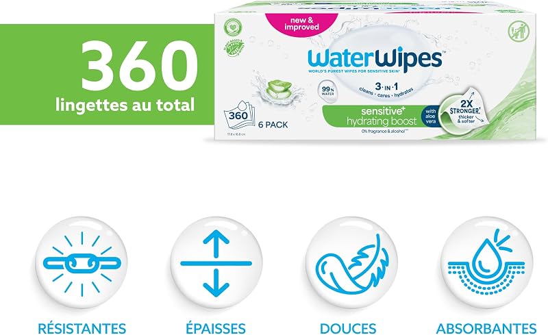 Peau Sensible+ Lingettes Hydratation Intense, 1 Paquet