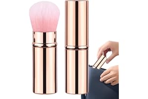 Travel Makeup Brush Set - Telescopic Cosmetic Tool, Soft Face Brushes | Beginner Friendly Beauty Application Kit, Retractable