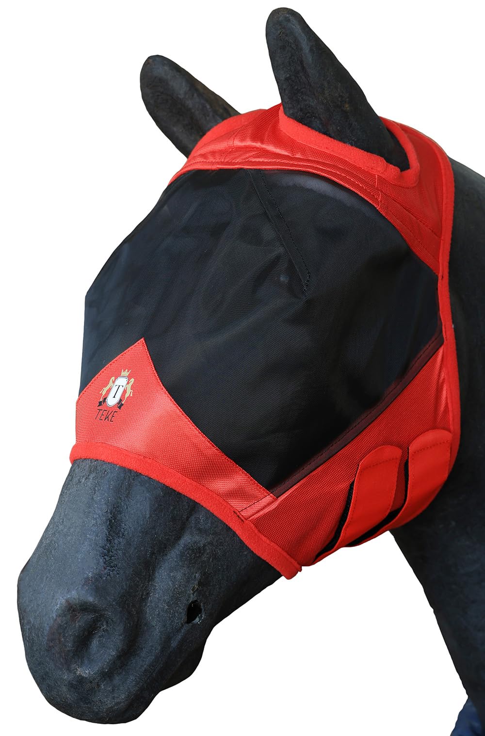 Photo 1 of T TEKE Fine Mesh Horse Fly Mask w/No Ears, UV Blocking 3D Eye Visor with Extra Fleece Cushioned Forehead, Protection from Insect Pests