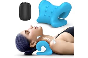 Octifie Odorless Neck Stretcher for Neck Pain Relief, Ergonomic Neck Cloud Cervical Traction Device Chiropractic Pillow for Spine Alignment, Neck and Shoulder Relaxer for TMJ Headache Muscle Tension