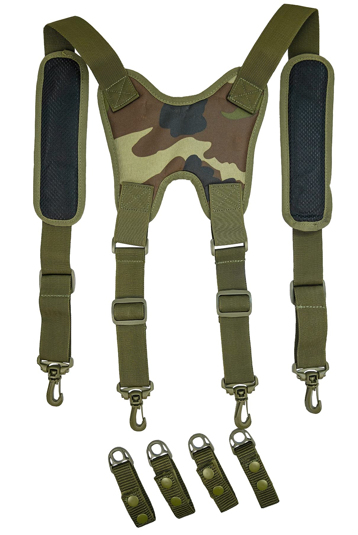 Melo Tough Tactical Harness Tactical Suspenders 1.5 inch Police Suspenders for Duty Belt, Tactical Suspendes Camo, One size