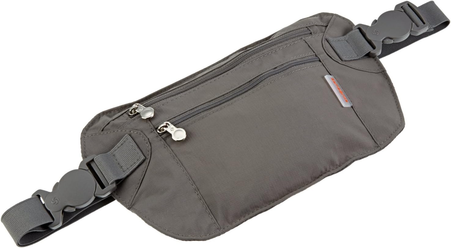 Samsonite Double Pocket Money Belt - Graphite