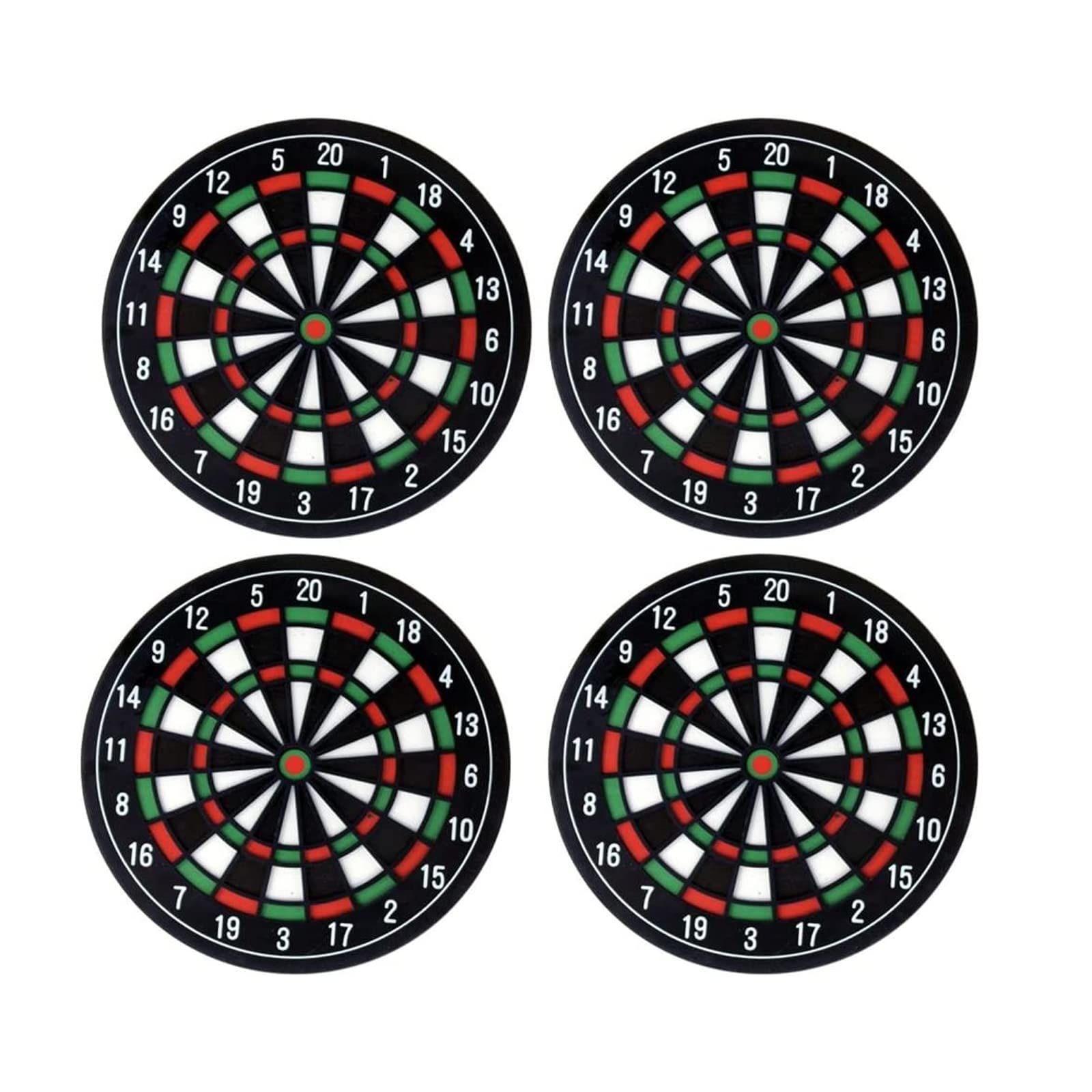 4Pcs Drink Coaster Set, Beverage Coasters Cup Mats for Bottle Beer Wine Mini Kitchen Utensils in Dart Board Style