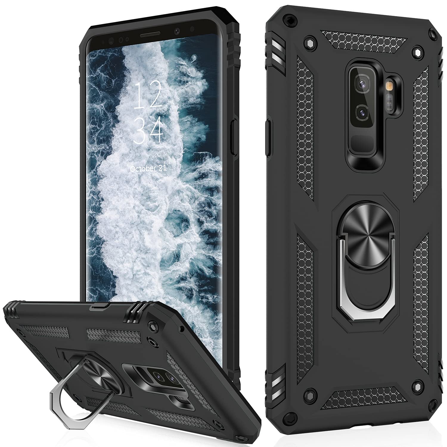 IKAZZ Galaxy S9 Plus Case, Heavy Duty Protective