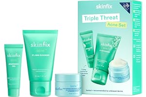 Skinfix Triple Threat Set - Includes Mini Sizes of 2% BHA Cleanser (1 fl oz), Adapinoid Gel (0.23 fl oz), and Skin Barrier Re