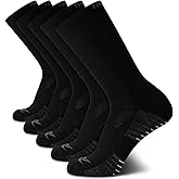 Reebok Mens Crew Socks - 5 Pack Breathable Cushioned Moisture-Wicking Athletic Performance Running Socks for Men (6-12.5)