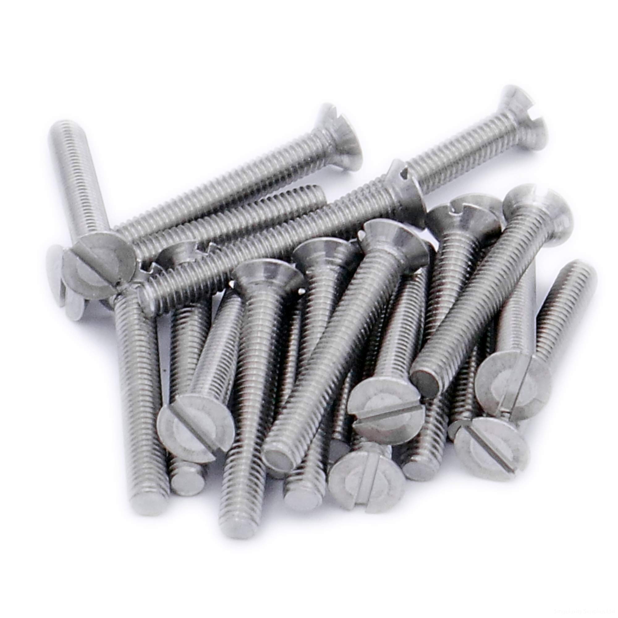 M4 (4mm x 10mm) Slot Countersunk Machine Screw (Bolt) - Stainless Steel (A2) (Pack of 20)