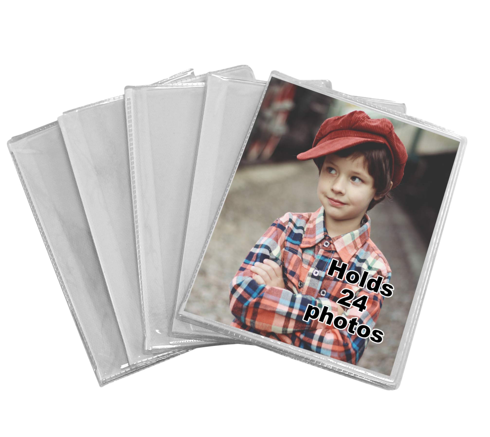 Photo 1 of Iconikal 24-Photo Clear Cover Photo Albums, 4x6-Inch, 5-Pack to Store and Display Memories, Vacations, Events, Weddings