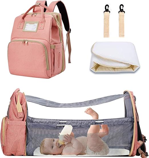 [Deluxe Version]Diaper Bag Baby bed, Travel Backpack Portable