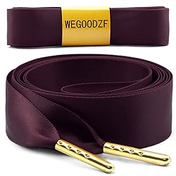 WEGOODZF Ribbon Satin Sneakers Shoelaces: 2 Pair