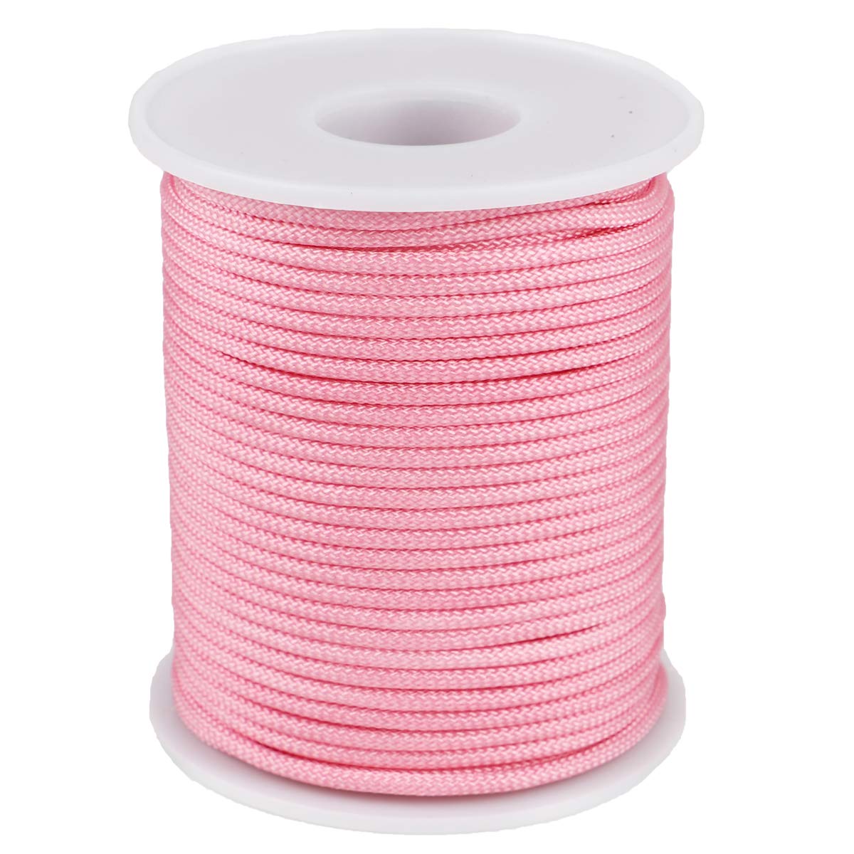 Nylon Twine Cord Thread String for Necklace Bracelet Jewelry Making Crafting Accessories (Pink, 2mm-98feet)