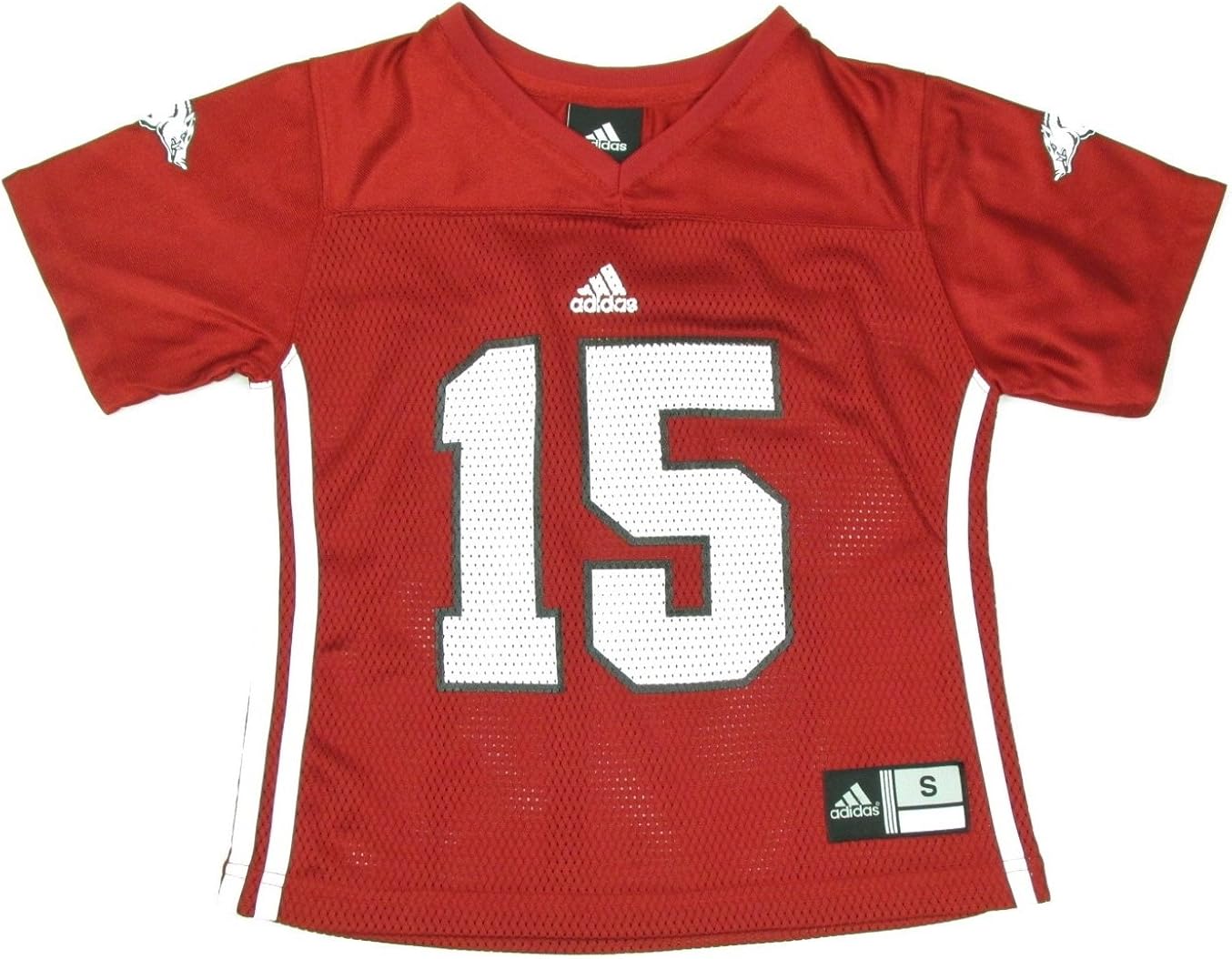adidas Arkansas Razorbacks Girls 15 Football Jersey Red
