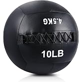 Lunmon Soft Wall Medicine Ball for Exercise Fitness Slam Weighted Med Ball with Non Slip Grip for Slamming Workout Strength Conditioning Core Training Lunge and Partner Toss