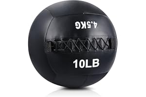Lunmon Soft Wall Medicine Ball for Exercise Fitness Slam Weighted Med Ball with Non Slip Grip for Slamming Workout Strength Conditioning Core Training Lunge and Partner Toss