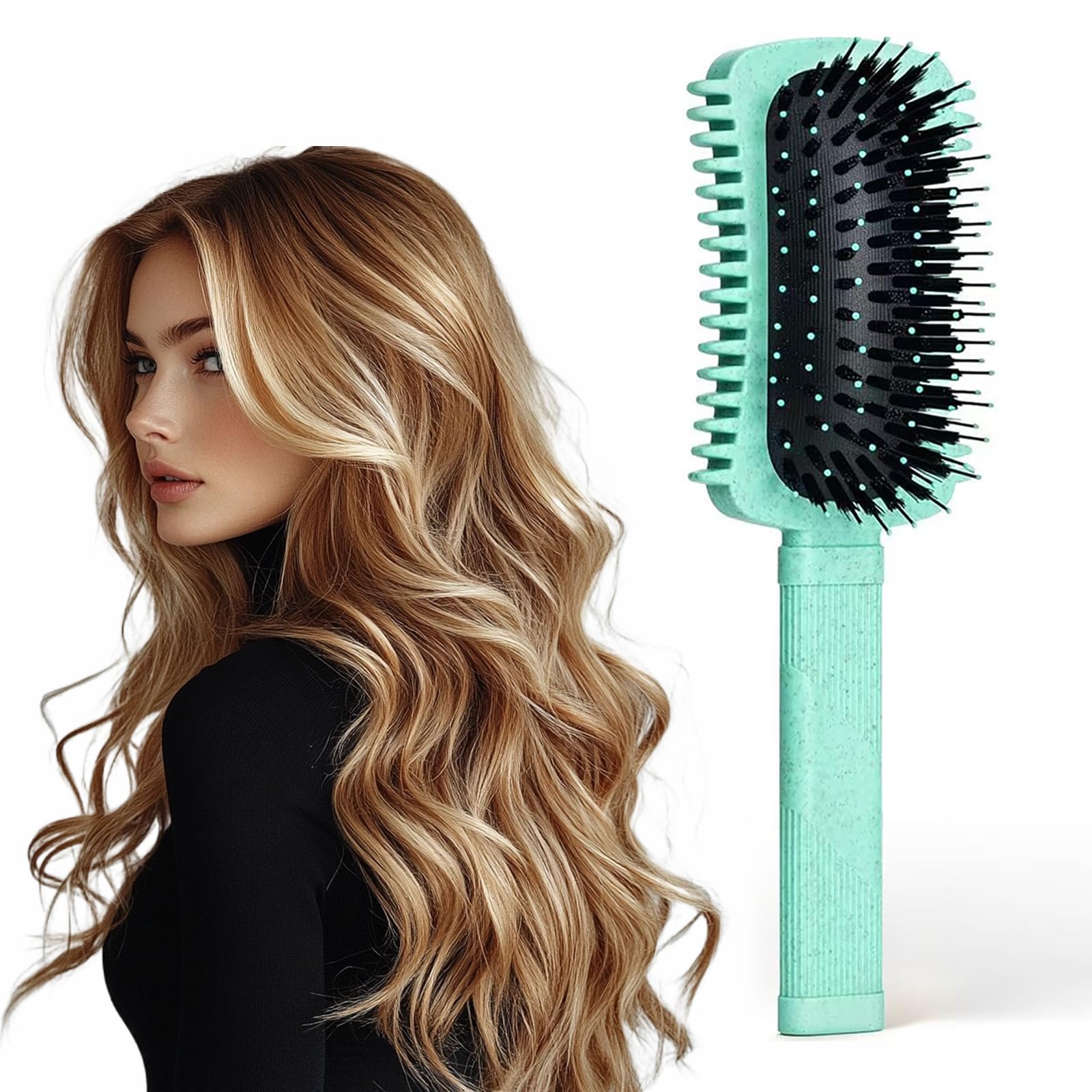 Curl Brush, Bounce Curl Brush for Combing, Detangling, Shaping, Curly Hair Brush for Women and Men, Less Pulling and Curl Separation Curl Defining Brush