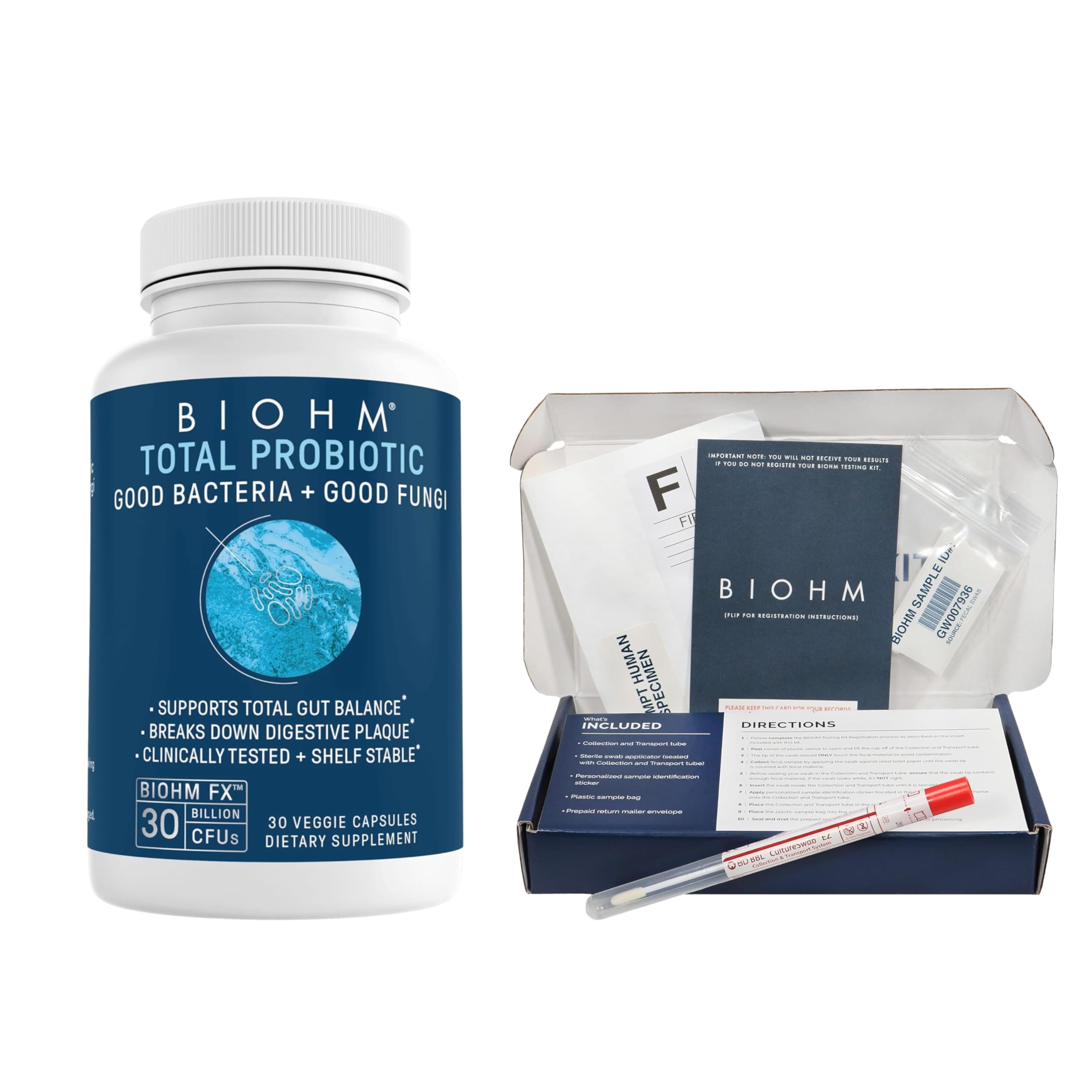 BIOHM Ultimate Gut Health Bundle, at-Home Gut Test