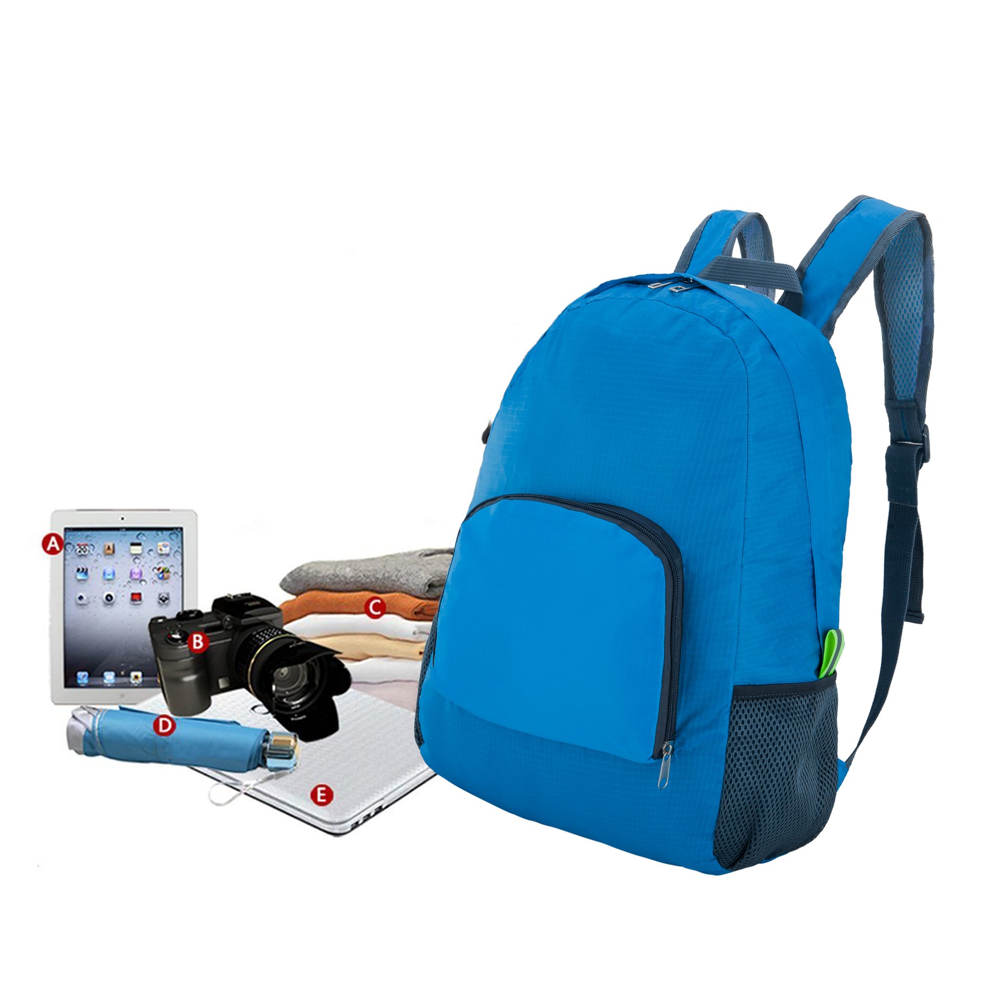 Travel Backpack, Foldable & ultralight Water Resistant Packable Backpack Hiking Daypack