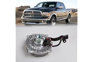 Tykick 52014729AC Electric Radiator Cooling Fan Clutch for Ram 2500 2013-2017 Ram 3500 2013-2017 Ram 4500 2013-2018 Ram 5500 2013-2017 6.4L 6.7L V8 L6 Replace 622-012，46112，52014729AA，52014729AB