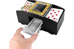 AOZBZ Card Shuffler, Automatic Card Shuffler Machine Electronic Casino Poker Card Shuffling Support Battery Operated and USB Charging Playing Card Shuffling Tool