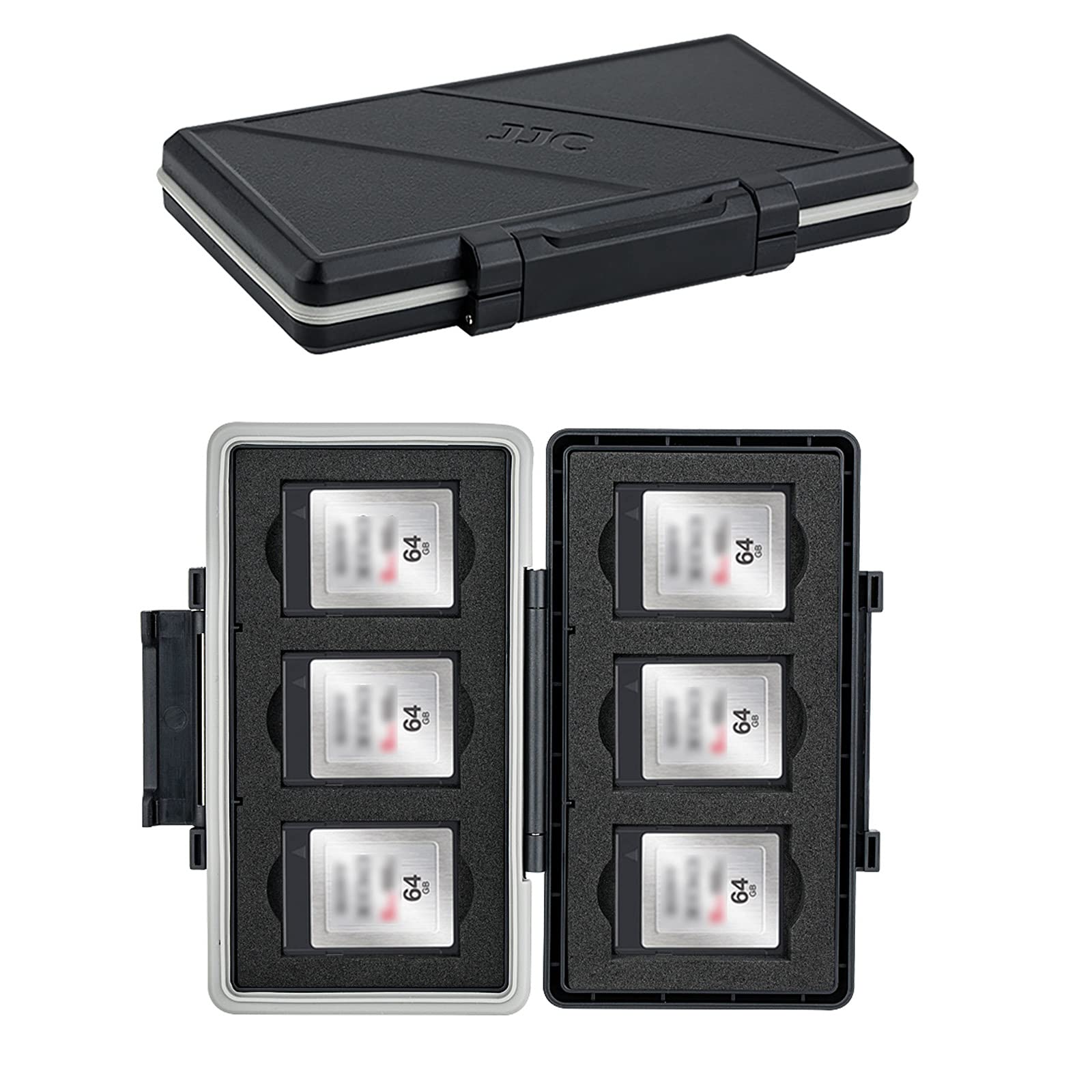 6 Slots XQD Card Holder, Water-Resistant Shockproof, XQD Card Case for Nikon Z6 Z7 D4 D850 D5 D500 D4S Panasonic Lumix DC-S1R DC-S1