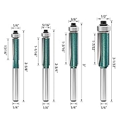 ZOKMOK Pattern Router Bits Set, 1/4'' Shank Carbide