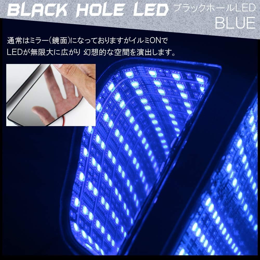 Amazon プリウス 30系 前期 後期 ドアカップホルダー ブラックホール Led イルミネーション ブルー ライト 照明アクセサリー 車 バイク