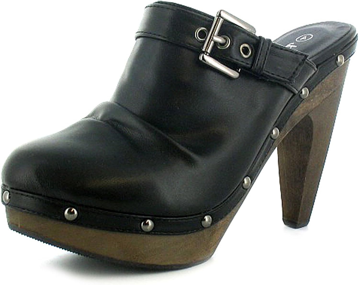 Womens/Ladies Black Closed Toe Clog Style Sandals. Black UK SIZE 8