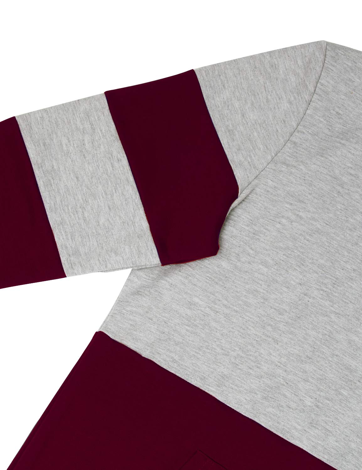 Blooming Jelly Women\'s Casual Pullover Hoodies Color Block Long Sleeve Shirt Hooded Crewneck Sweatshirts Top(M,Red)