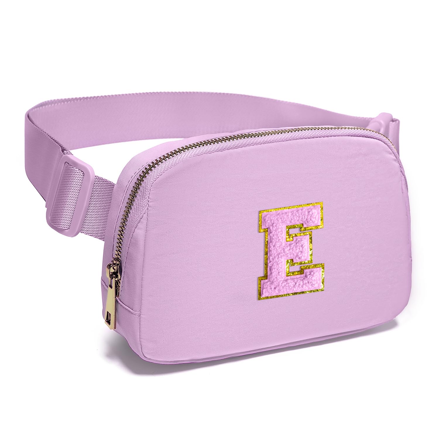 Gitus Gifts for 8 9 10 11 12 Year Old Girls Belt Bag Fanny Pack Crossbody Bags with Initial Letter Patch Cute Stuff Birthday Gifts for Teen Girls Women Personalized Trend Stuff (Lavender-E)