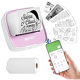 iDPRT Portable Mini Thermal Sticker Printer, Bluetooth Inkless Printers with 1 Roll Sticker Paper, Sticker Machine for Notes,