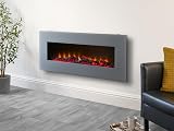 Adam Sureflame WM-9505 Grey 42 Inch Electric Wall Fire Remote Timer Thermostat view 2
