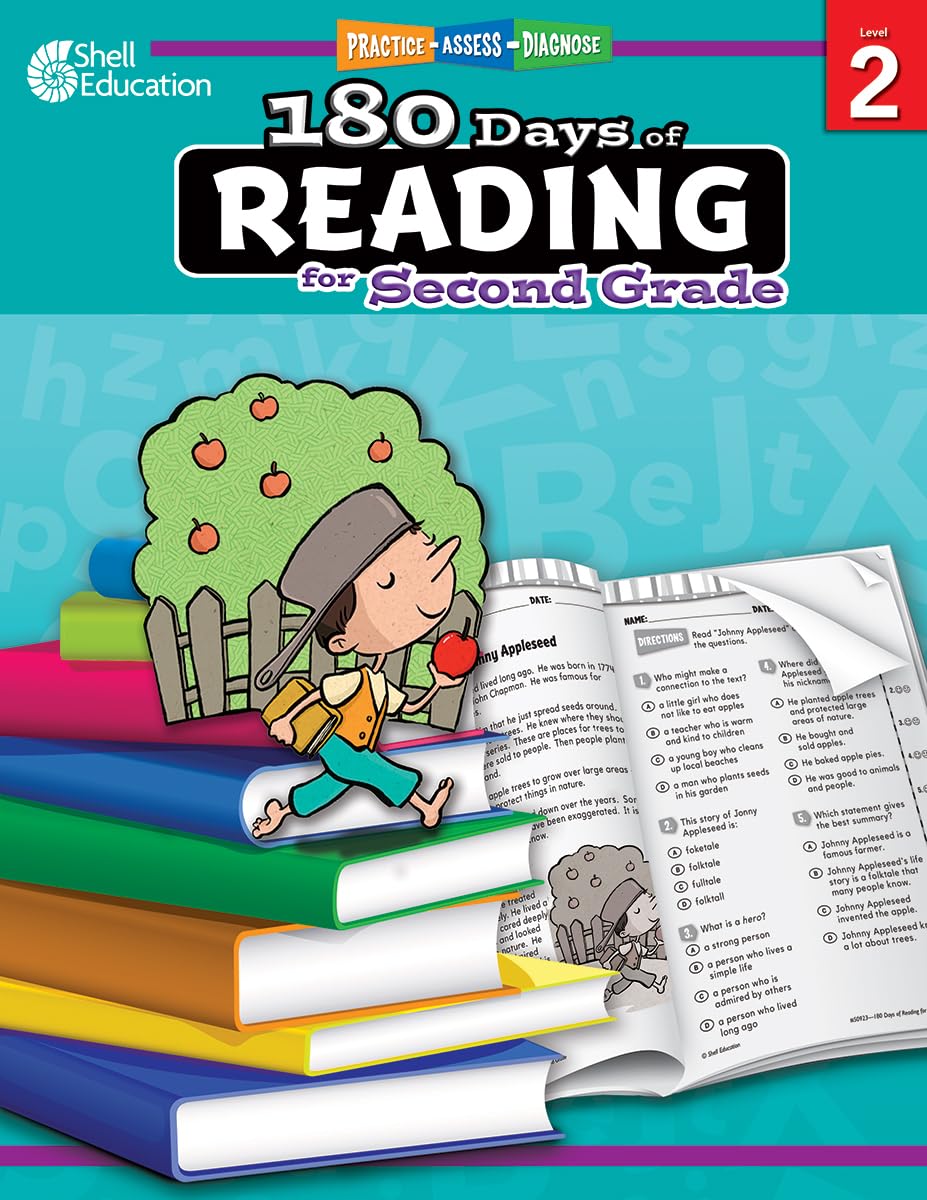 180 Days of Reading: Grade 2 - Daily Reading Workbook for Classroom and Home, Reading Comprehension and Phonics Practice, School Level Activities Created by Teachers to Master Challenging Concepts 180 Days of Reading: Grade 2 - Daily Reading Workbook for Classroom and Home, Reading Comprehension and Phonics Practice, School Level Activities Created by Teachers to Master Challenging Concepts Paperb