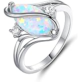 Barzel Rose Gold & White Gold Plated Created Ruby, White Fire Opal & Cubic Zirconia Accents Ring