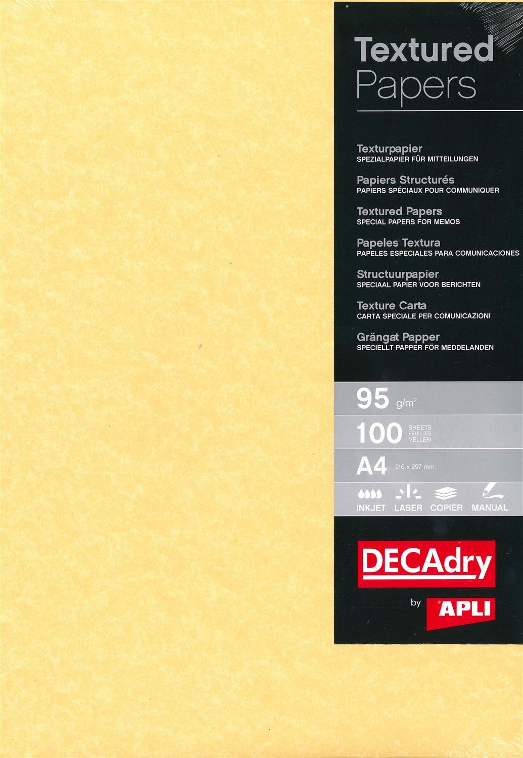 Decadry - Parchment Gold Paper 95gsm Pack of 100