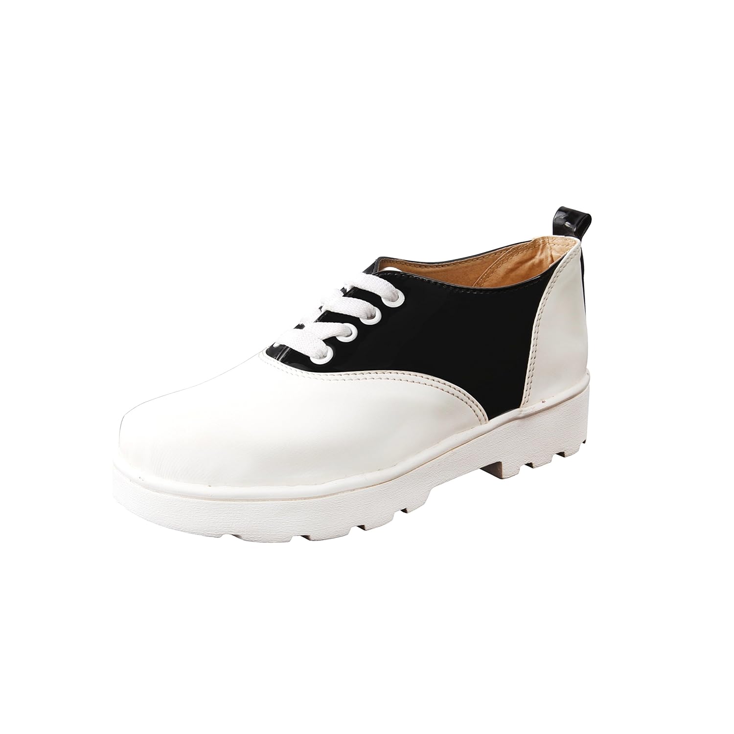 jking footwear women&rsquo;s platform shoes (white&black-colour)