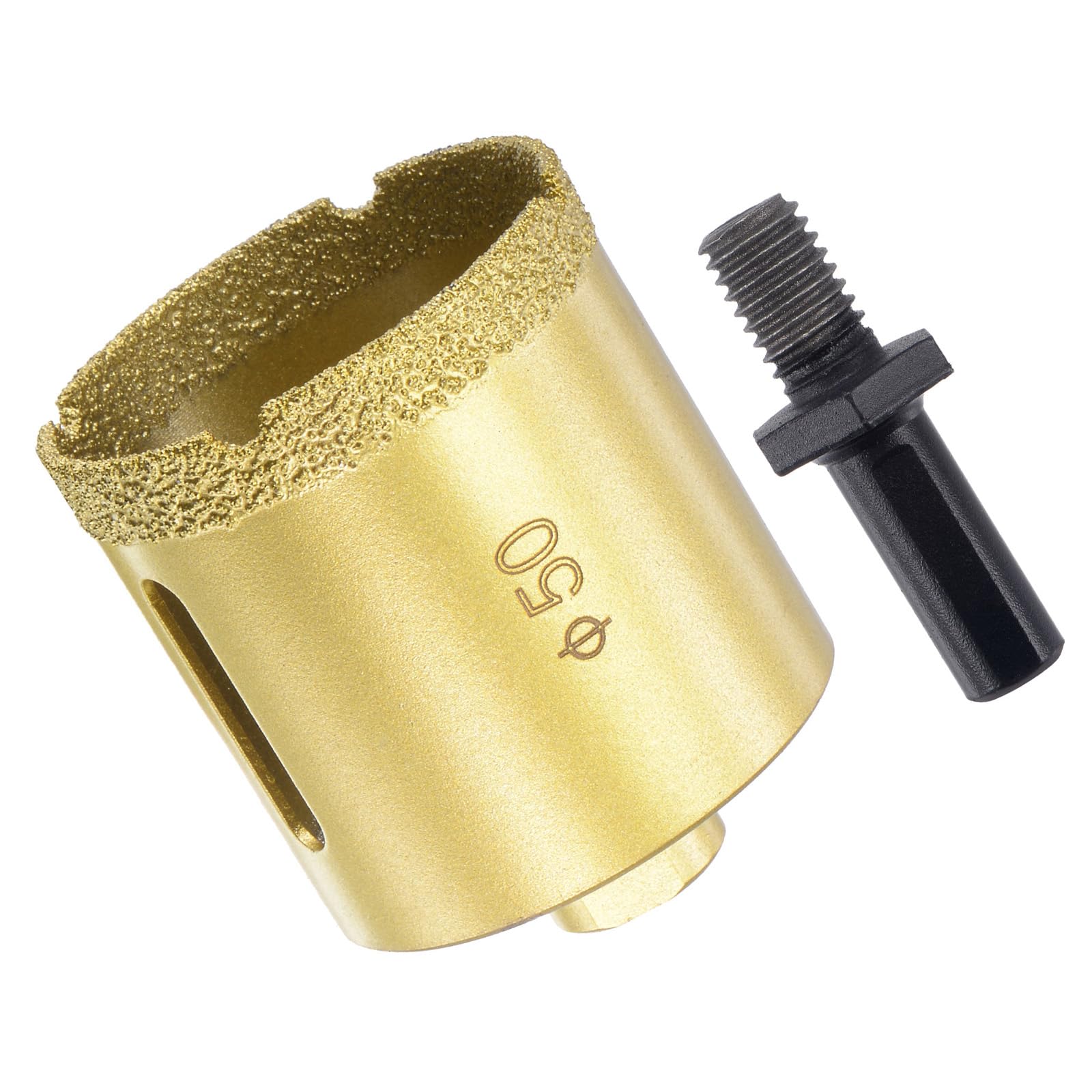 CoCud Diamond Drill Bits Set, 50mm Cutting Diameter, Brazed Diamond Core Drill Bits with M10 Arbor Adapter - (Applications: for Tile Ceramic Marble Stone Glass) — image 1