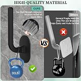 Eiito Hat Hooks for Cap Storage Pack of 4 Black Self Adhesive Two Mounting Ways view 5