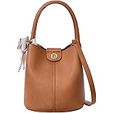 BOSTANTEN Small Crossbody Bags for Women Vegan Leather Mini Bucket Handbag Removable Shoulder Strap