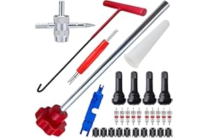 Quick Change Tire Valve Tool Kit,Tire Valve Stem Core Quickly Replacement Tool Kit,Perfect Tool for Replacing Leaky Valves in