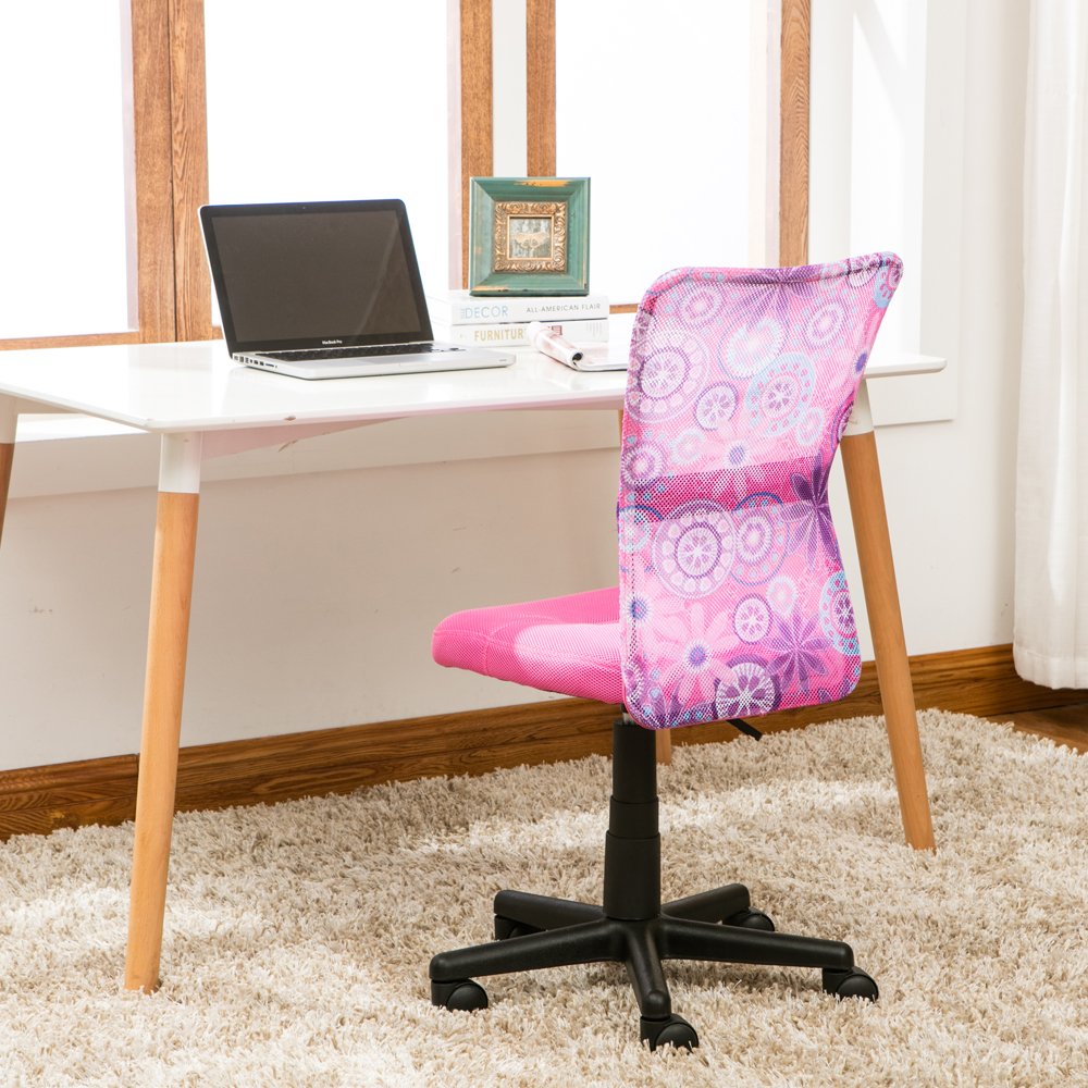 EuroStile Adjustable Kids Desk Chair MidBack Ergonomic Mesh Swivel