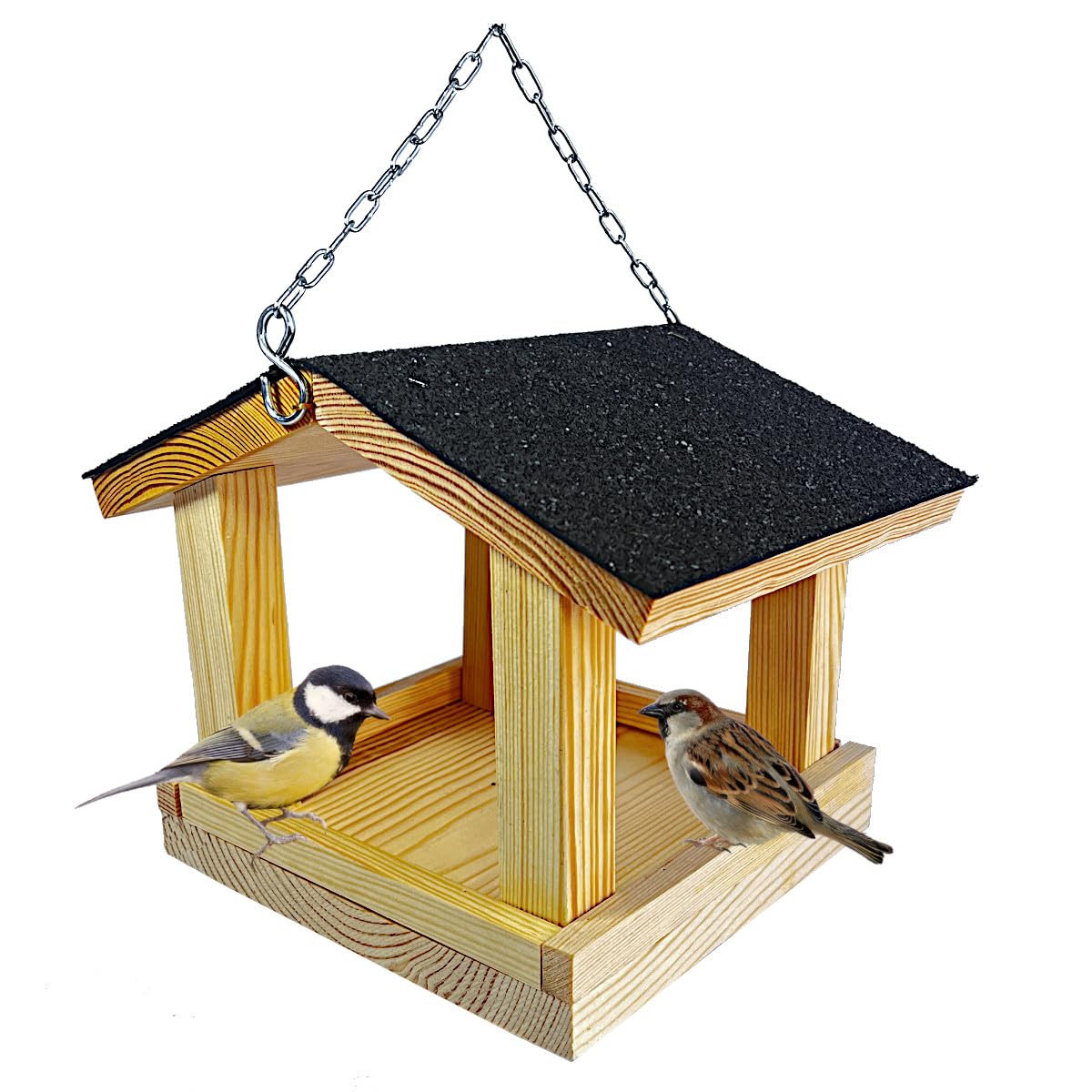 STAFECO Hanging Bird Feeder for Small Birds Bird House Balcony Weatherproof Feeding House Handmade Garden Birds in the Garden Balcony Bracket Balcony Railing Bird Feeder โ image 1