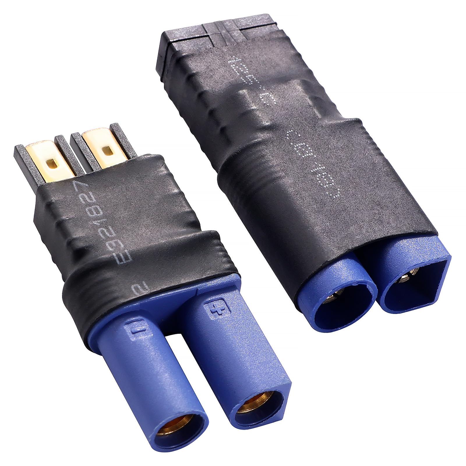 Lyeteung 2 PCS Compatible with Traxxas to EC5 Adapter, EC5 Male/Female to Compatible with TRX Male/Female Plug Connector, for RC LiPo Battery