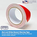 ArmaKit Hazard Tape 50mm x 33m Red/White Diagonal High Visibility view 2